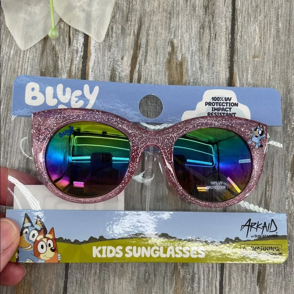 Bluey Kids Sunglasses Set - Blue and Purple